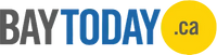 Logo of BAY TODAY.ca with blue and yellow colors